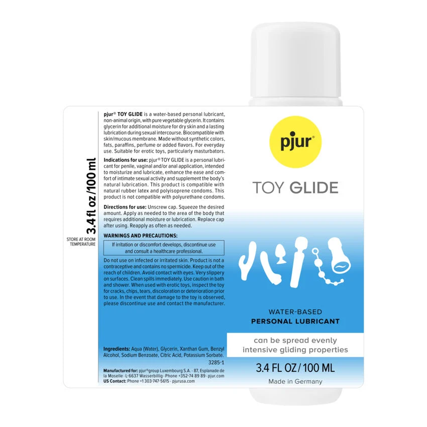 Toy Glide Water Based Lube in 3.4oz/100ml - Image 2