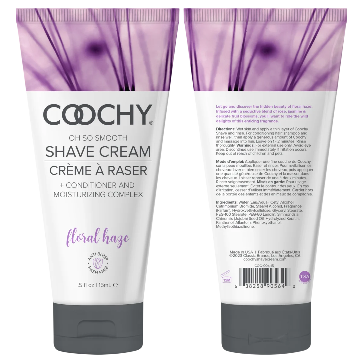 Coochy Shave Cream - FLORAL HAZE tube 0.5oz / 15ml – Image 3