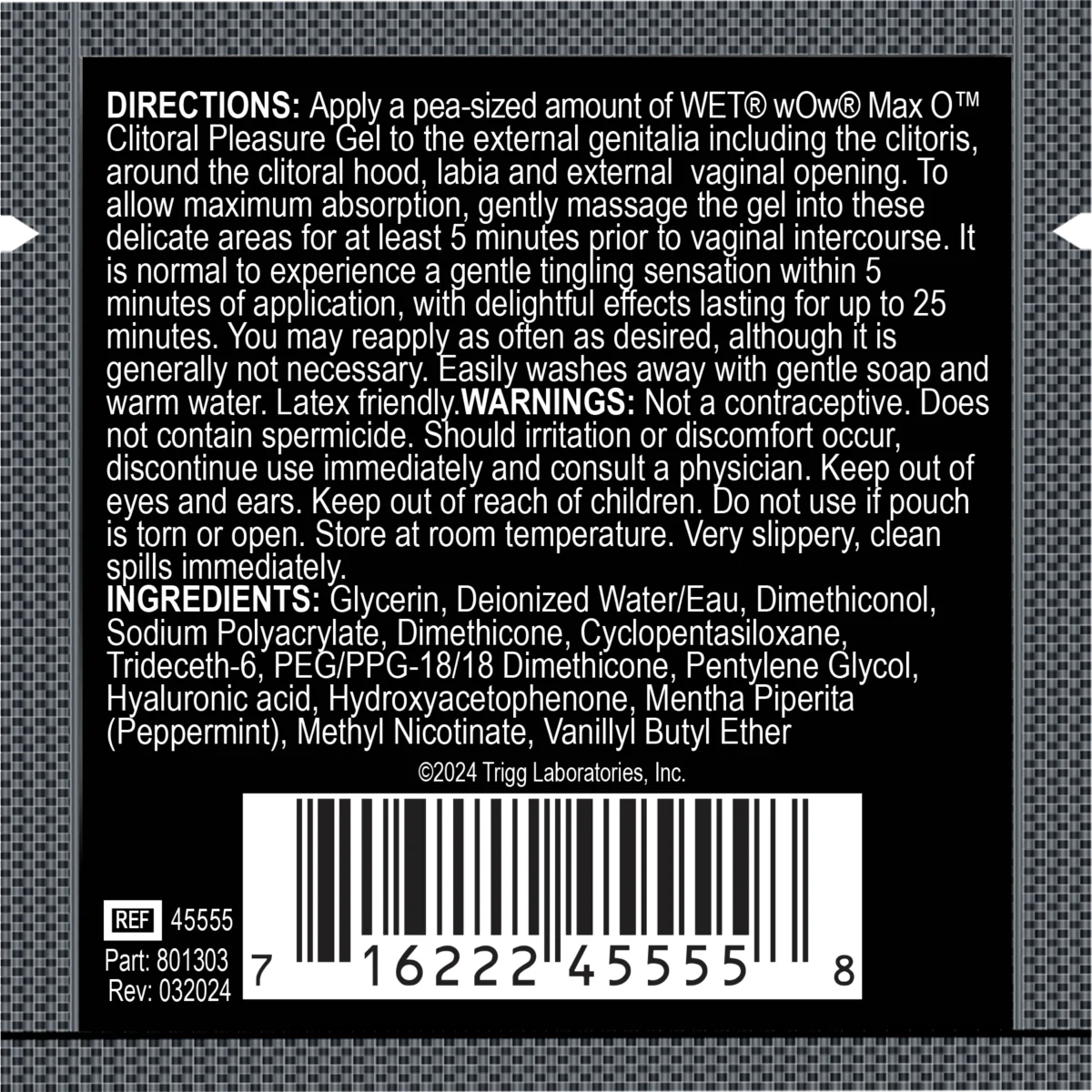 wOw Max O Clitoral Pleasure Gel 0.03 Fl. Oz. / 1 ml – Image 2