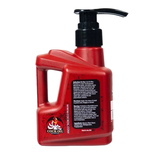 Cock Oil Water-Based Lubricant – Plastic Bottle with Pump Top 10 oz – Image 2
