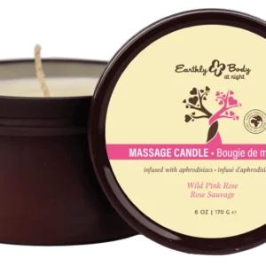 Earthly Body at Night Candle Aphrodisiac Collection Wild Pink Rose 6oz