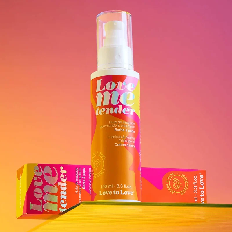 LOVE ME TENDER - MASSAGE OIL - COTTON CANDY 100ML / 3.3FL.OZ. – Image 2