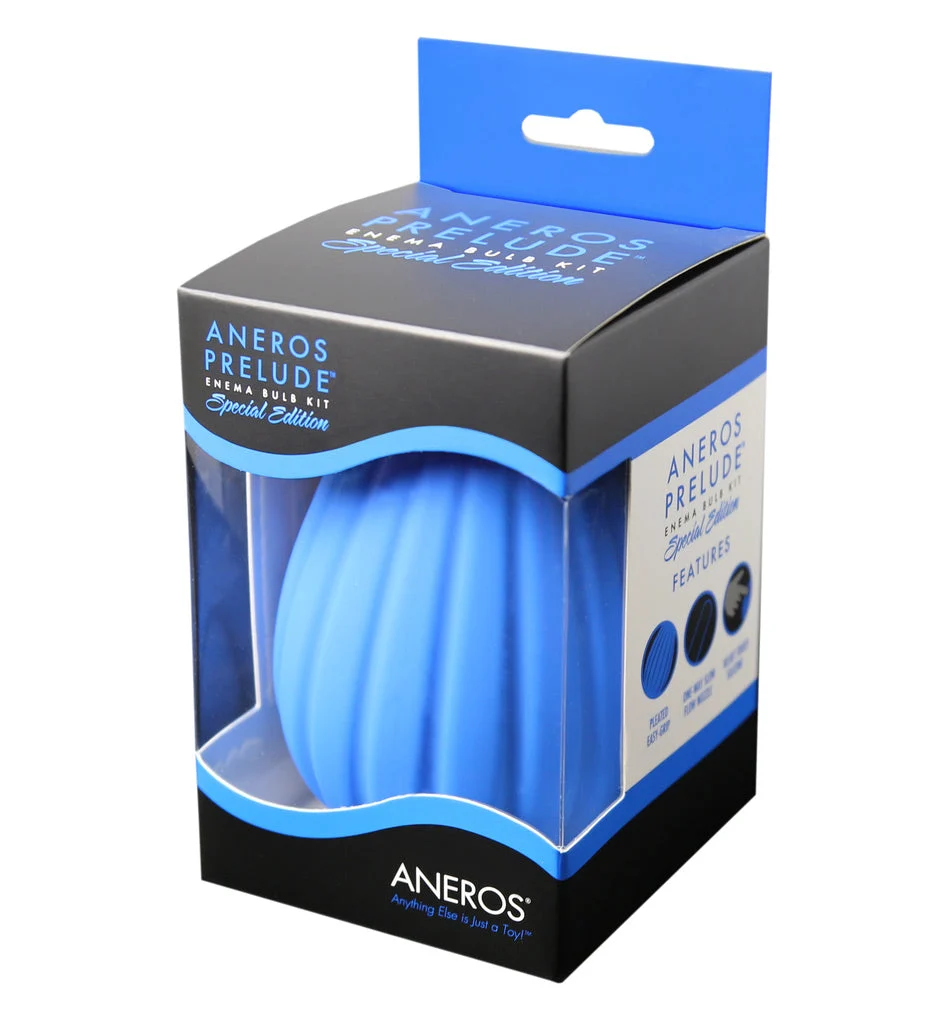 Aneros Prelude Enema Bulb - Blue - Image 2