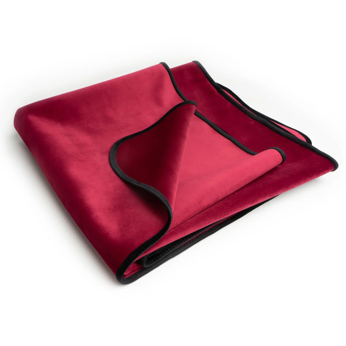 Fascinator Throw Merlot Microvelvet - Travel Size - Image 4
