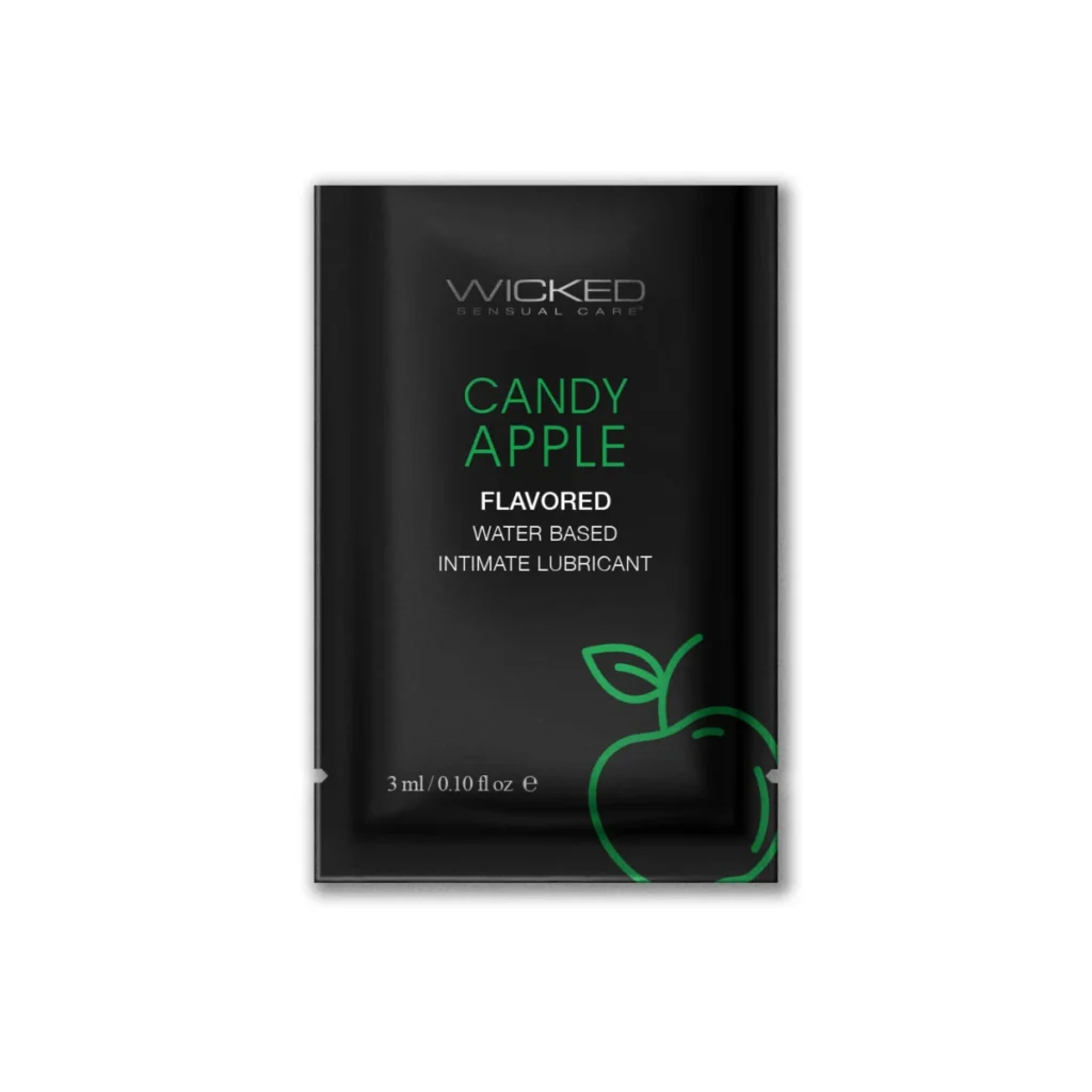 Aqua Flavored Lube .10oz/3ml in Candy Apple