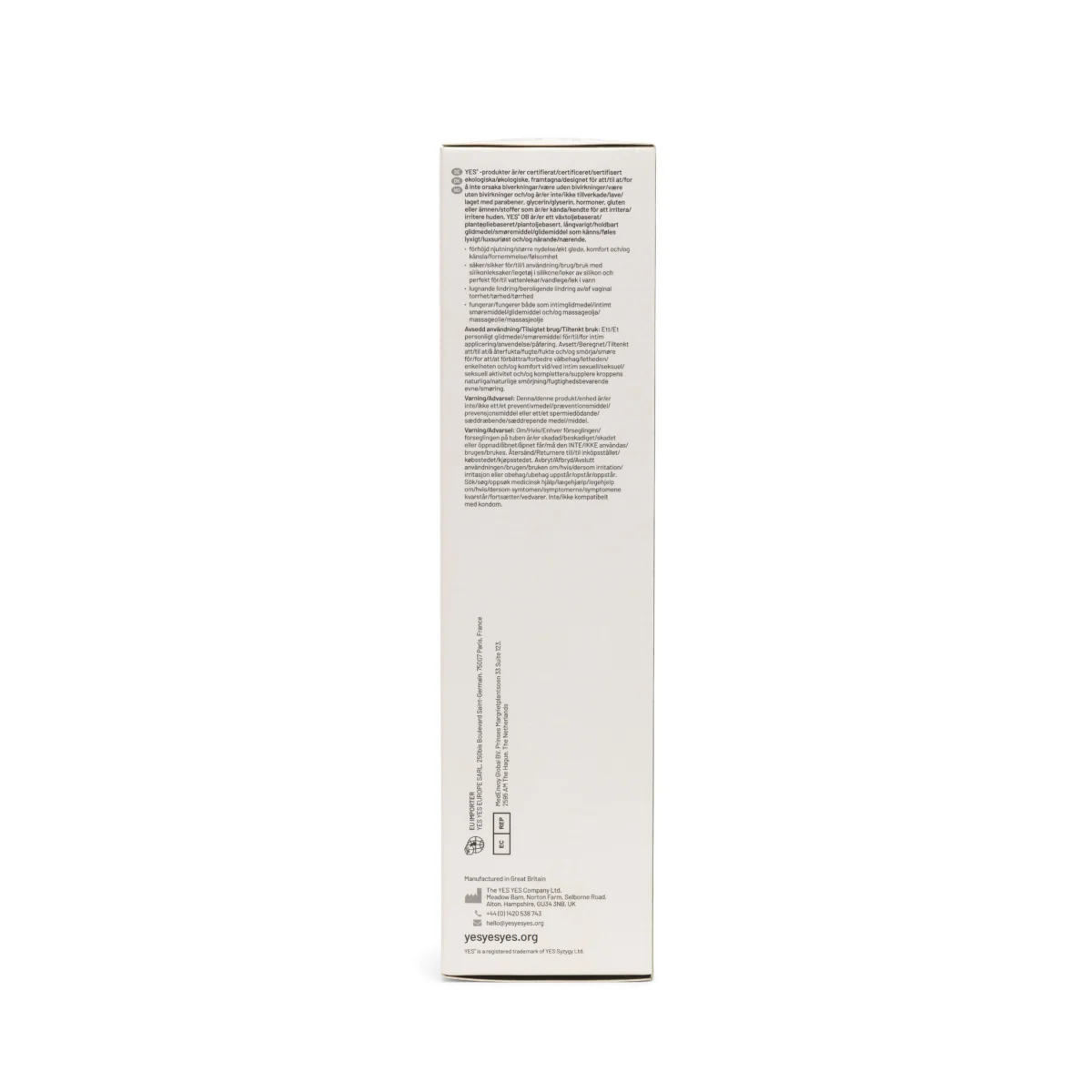 YES OB Oil Based Organic Lubricant 140ml - Image 5