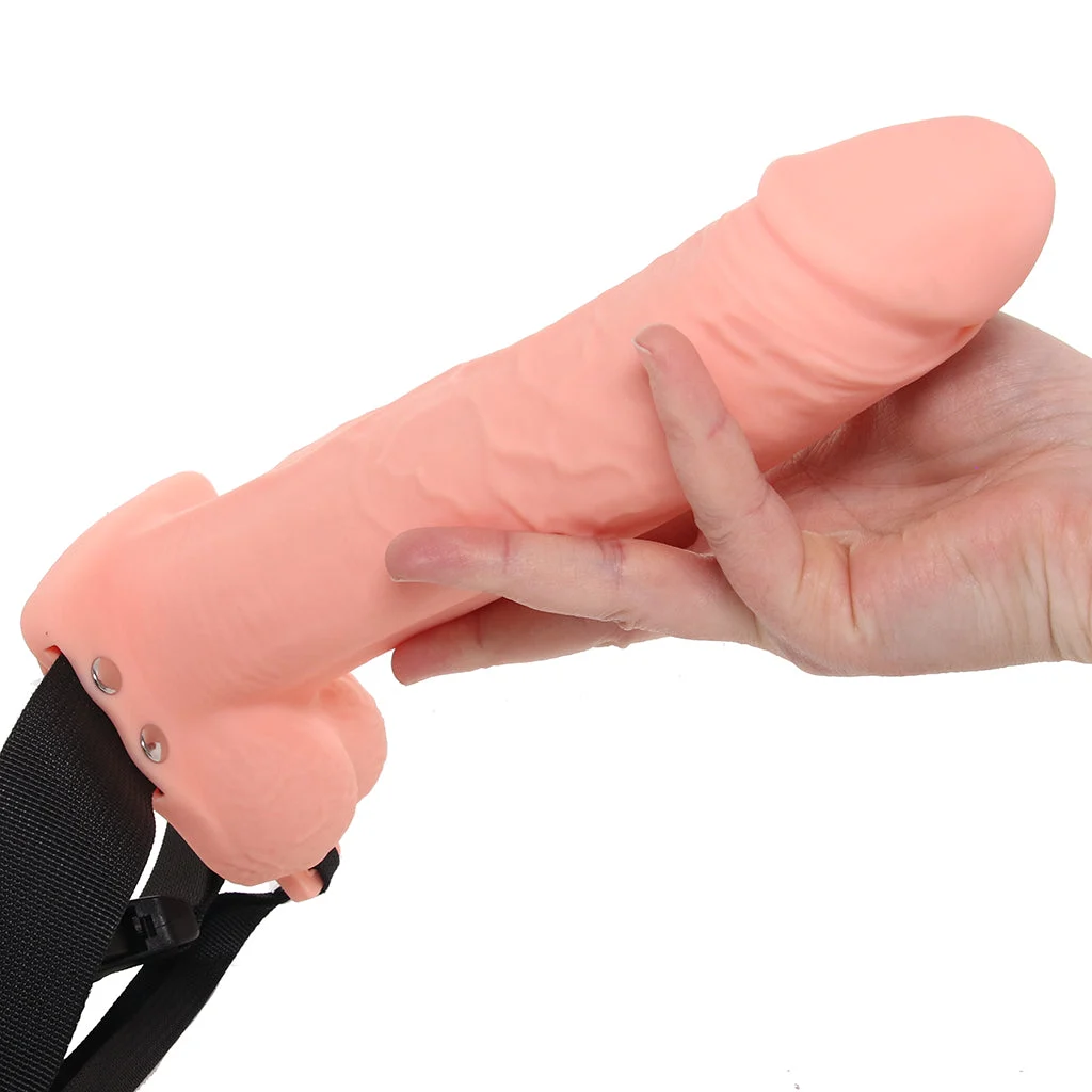Fantasy X-tensions 8 Inch Hollow Strap-On Vibe in Light - Image 4