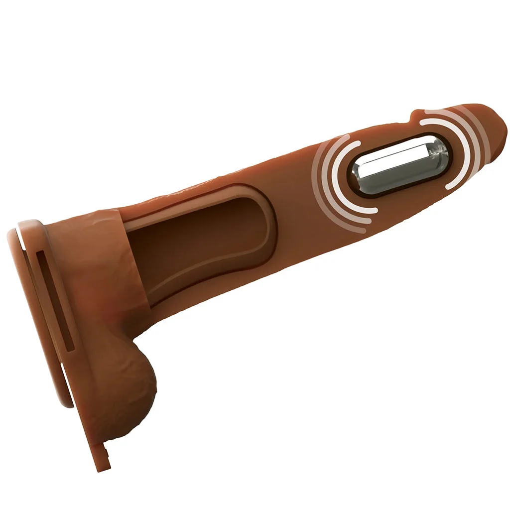 Fantasy X-tensions 7 Inch Hollow Strap-On Vibe in Brown - Image 6