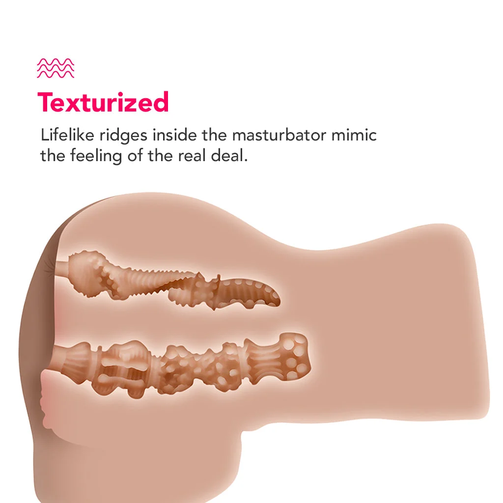 Rear Beauty Sucking & Vibrating Masturbator in Light - Image 2