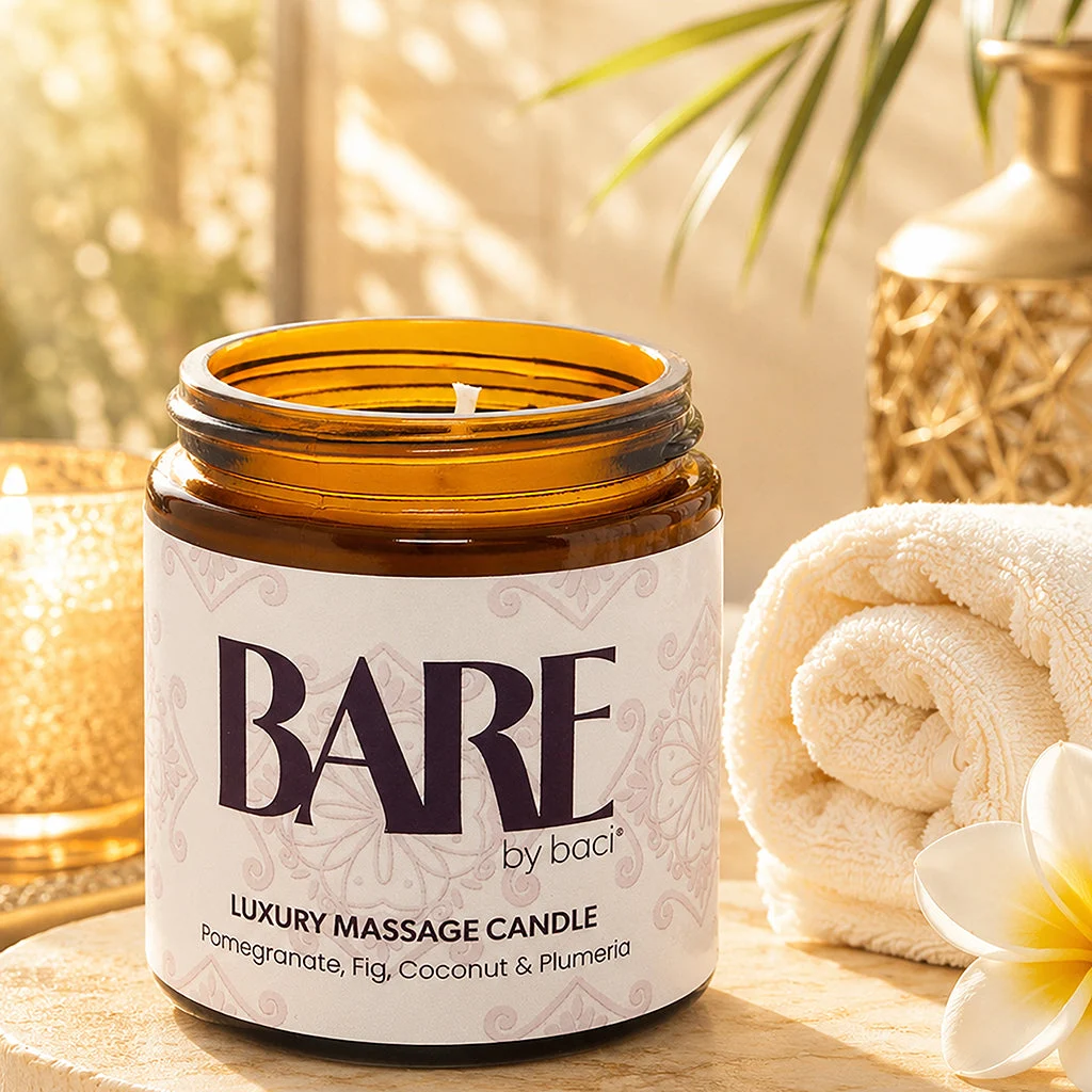 Bare Massage Candle 4oz/118ml in Plumeria - Image 3