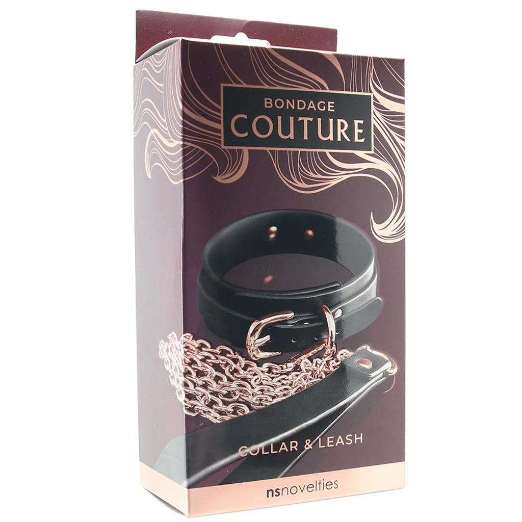 Bondage Couture Collar & Leash in Rose Gold - Image 6