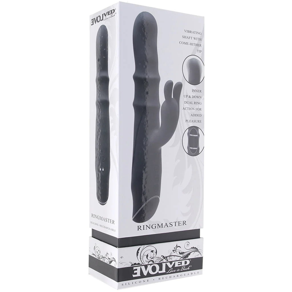 Ringmaster Sliding Rabbit Vibe in Black - Image 6