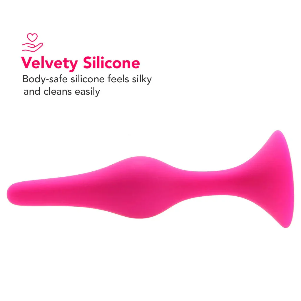 Luxe Beginner Silicone Butt Plug Kit in Pink - Image 3