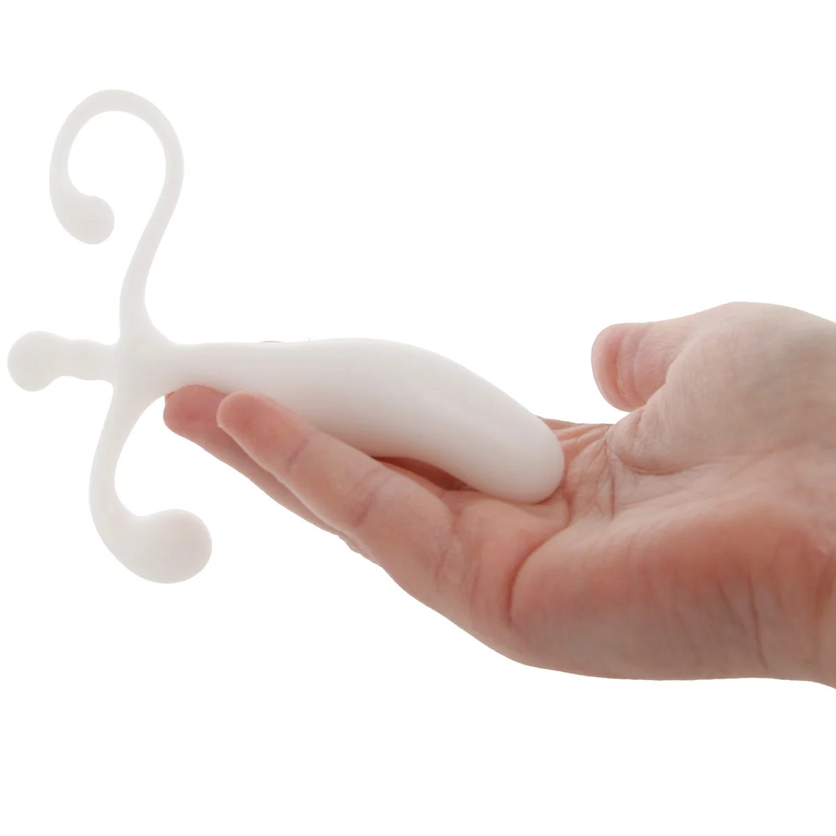 Blue Line 5 Inch P-Spot Massager in White – Image 4