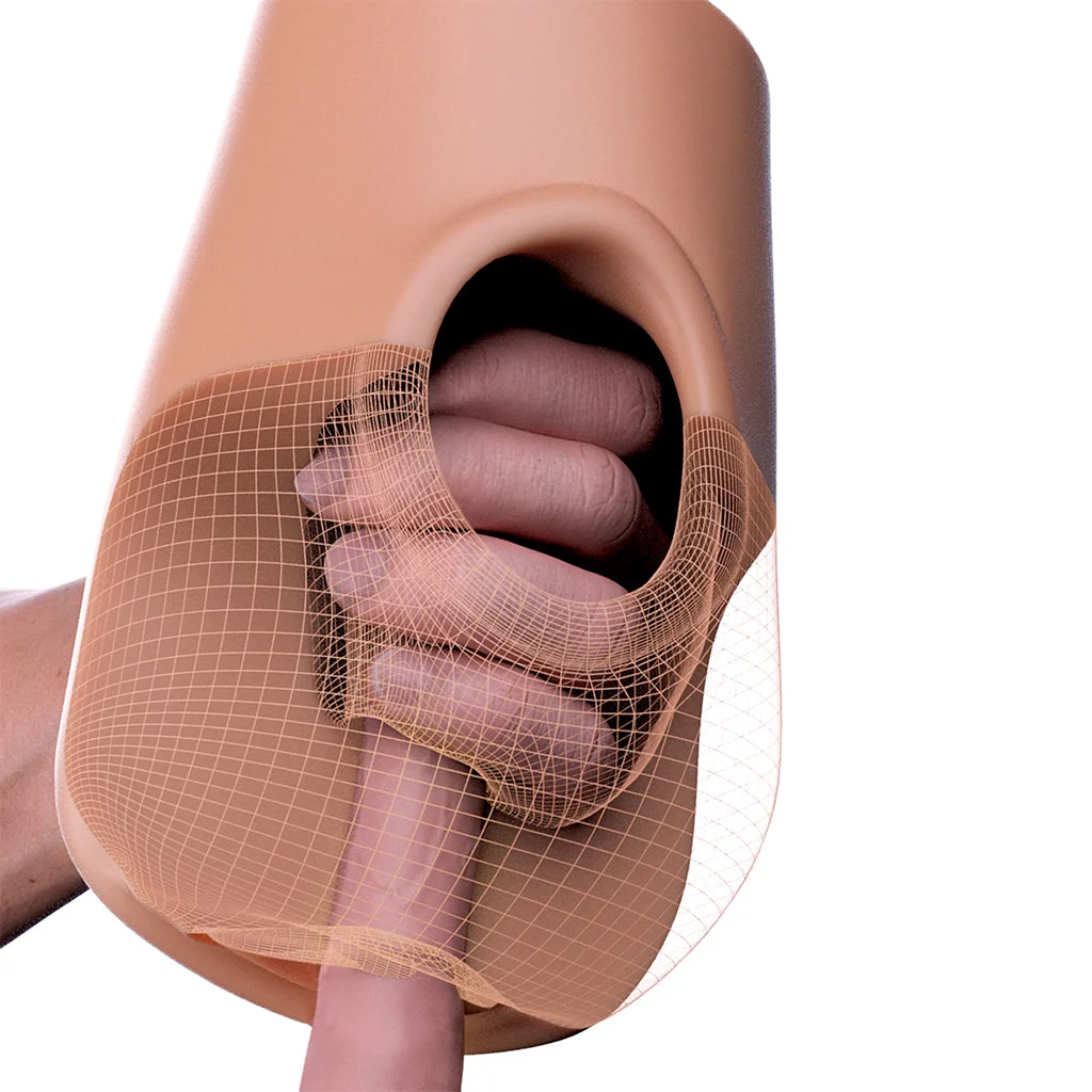 PDX Pussy Pounder Squeeze Stroker in Brown – Image 2