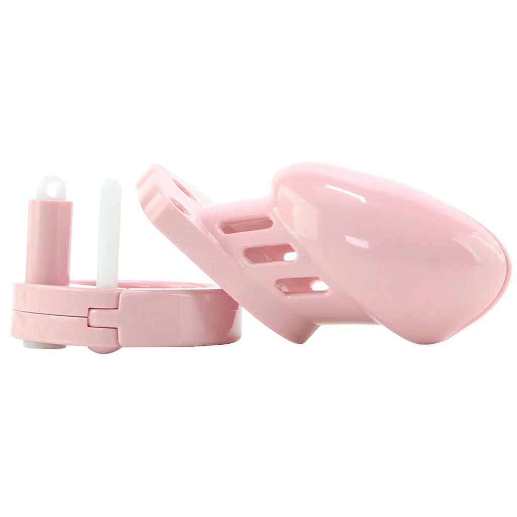 2.5 Inch Locking Male Chastity Device in Pink – Image 4