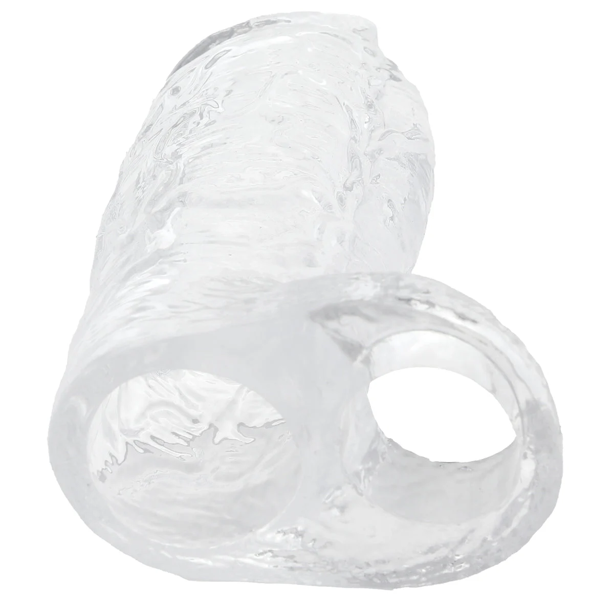 TitanMen 5 Inch Cock Sleeve with Ball Strap in Clear - Image 5