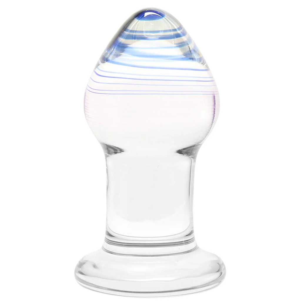 gläs Amethyst Rain Glass Butt Plug