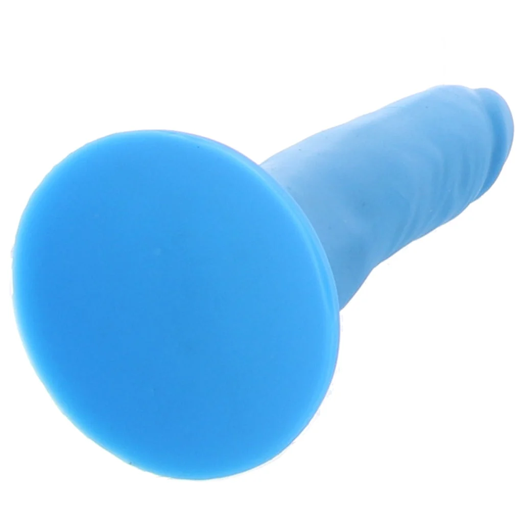 Neo Elite 6 Inch Silicone Dual Density Cock in Blue – Image 5