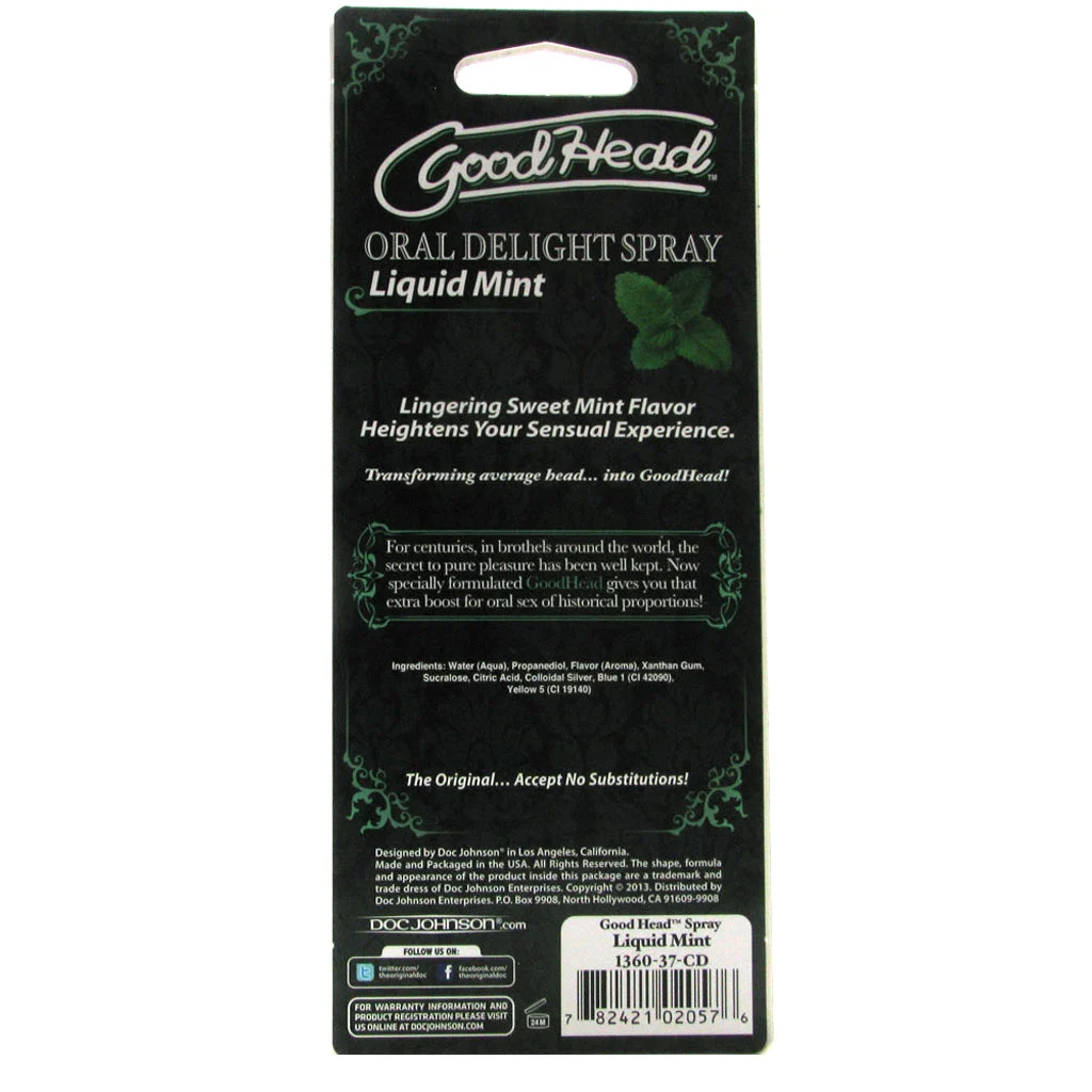 GoodHead Oral Delight Spray 1oz in Liquid Mint – Image 5