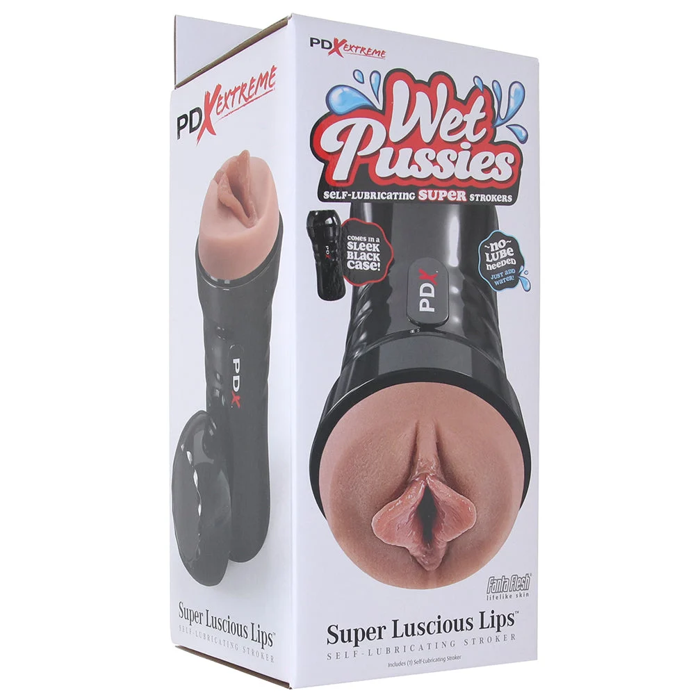 PDX Wet Pussies Super Luscious Lips Stroker in Brown – Image 6