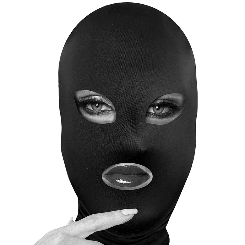 Black & White Open Mouth And Eye Subversion Mask - Image 5