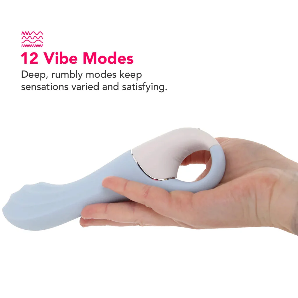 Satisfyer Air Pump Vibrator 5+ G-Spot Vibe in Blue - Image 4