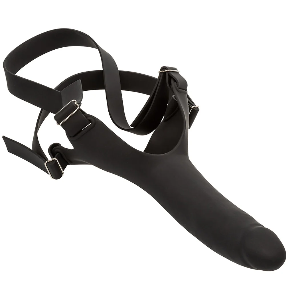 Accommodator Silicone Chin Strap Dildo in Black – Image 2