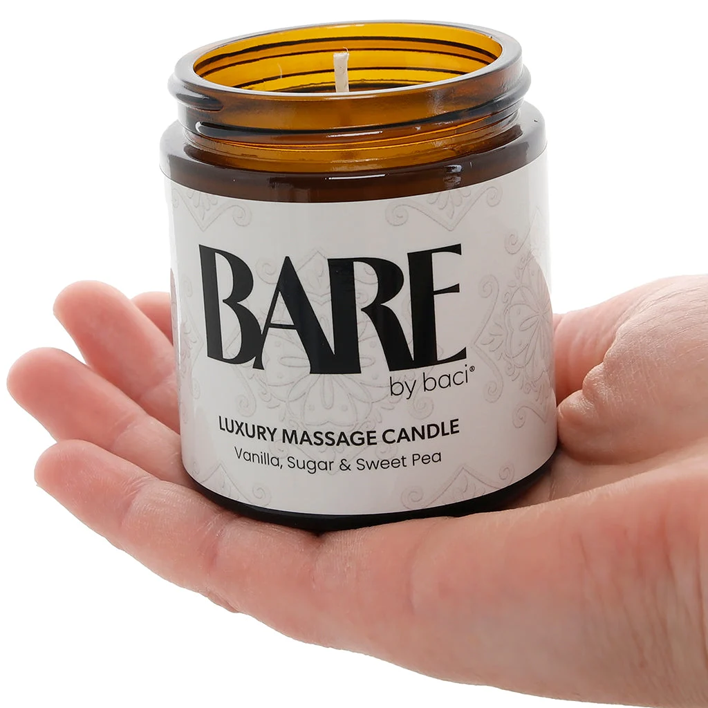Bare Massage Candle 4oz/118ml in Vanilla, Sugar & Sweet Pea - Image 4