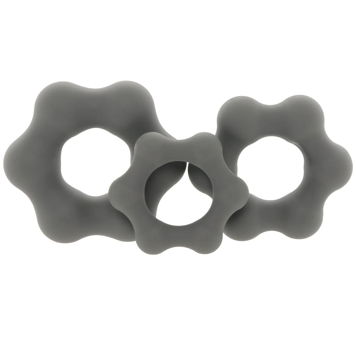 Alpha Liquid Silicone Endurance 3 Piece Cock Ring Set