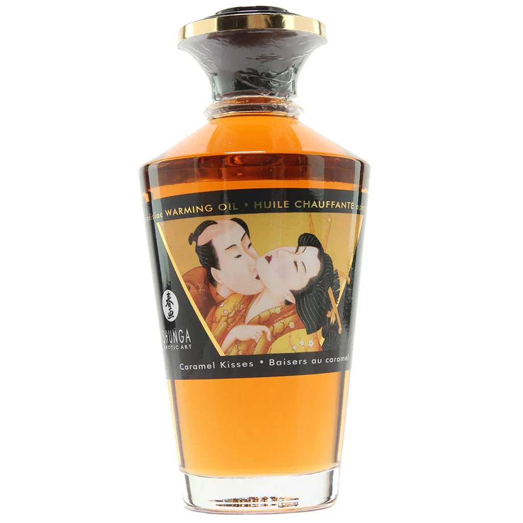 Aphrodisiac Warming Oil 3.5oz/100ml in Caramel Kisses - Image 2