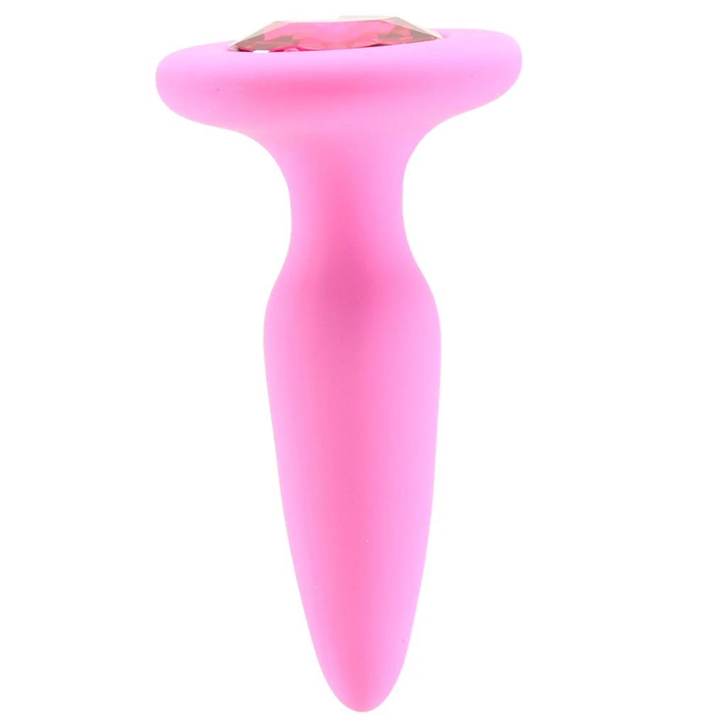 Glams Mini Pink Gem Silicone Butt Plug - Image 2