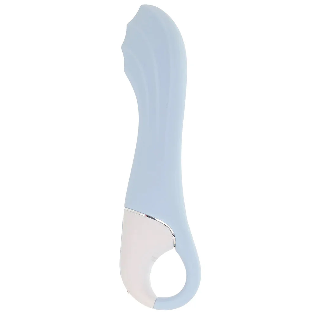 Satisfyer Air Pump Vibrator 5+ G-Spot Vibe in Blue - Image 5