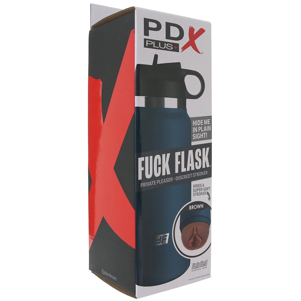 PDX Plus Blue F*ck Flask Discreet Stroker in Brown - Image 6
