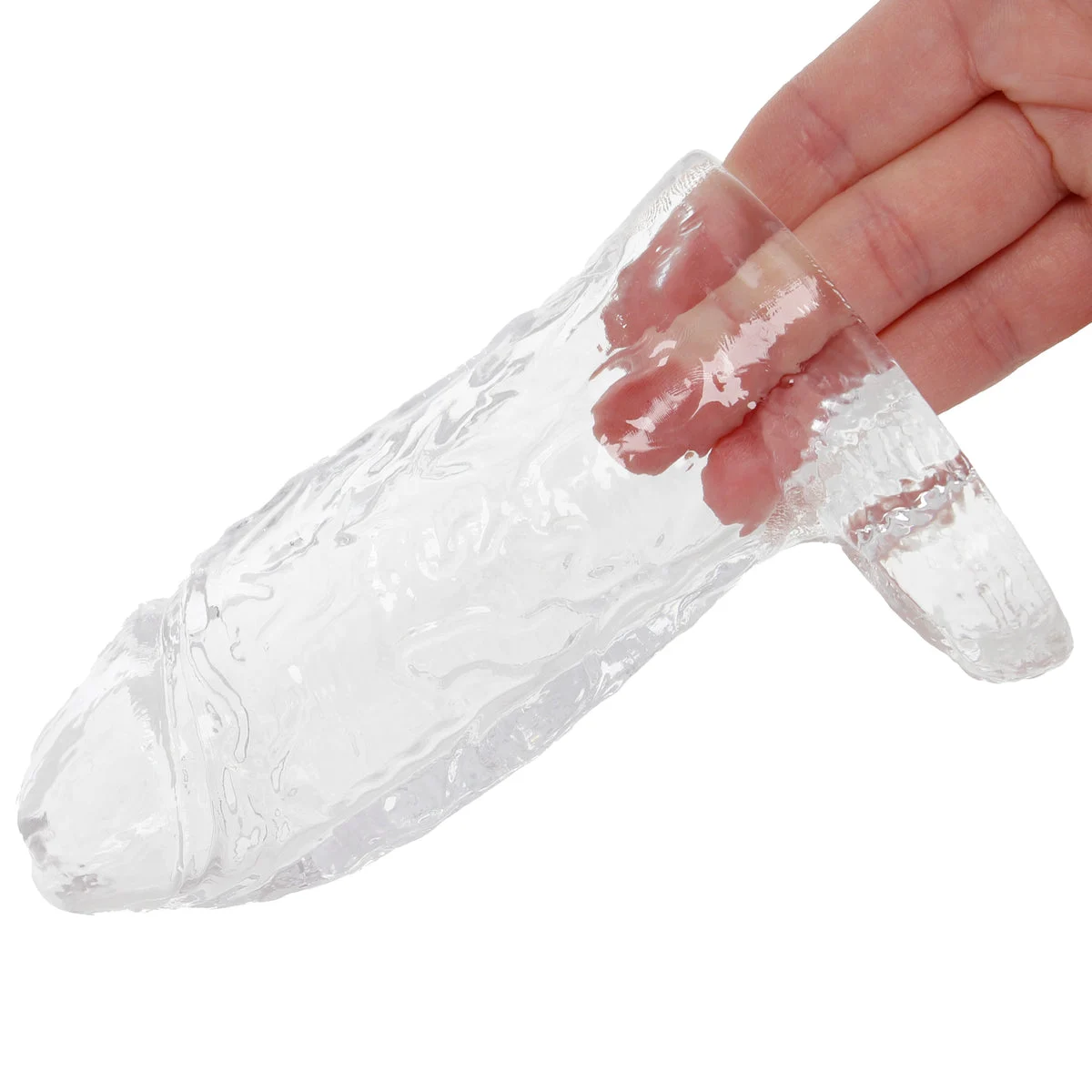 TitanMen 5 Inch Cock Sleeve with Ball Strap in Clear - Image 7