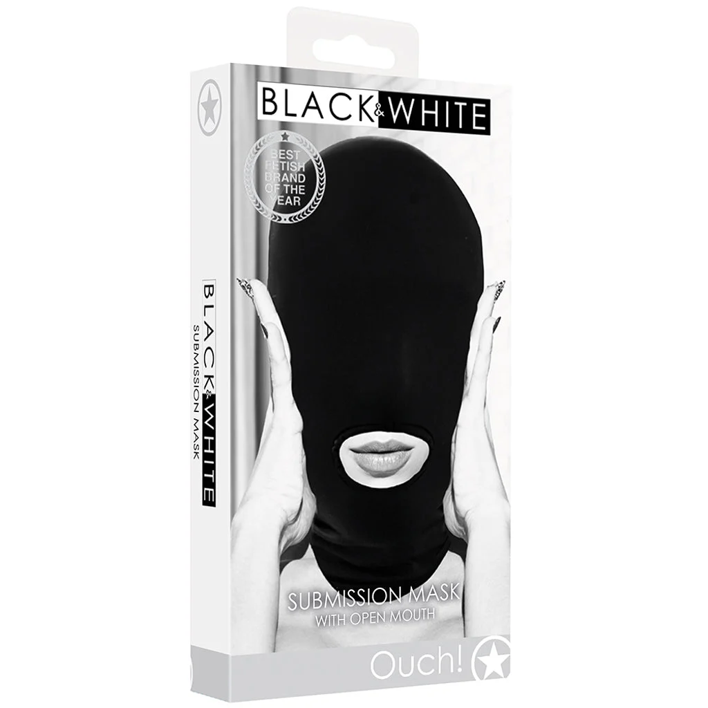 Black & White Open Mouth Submission Mask - Image 6