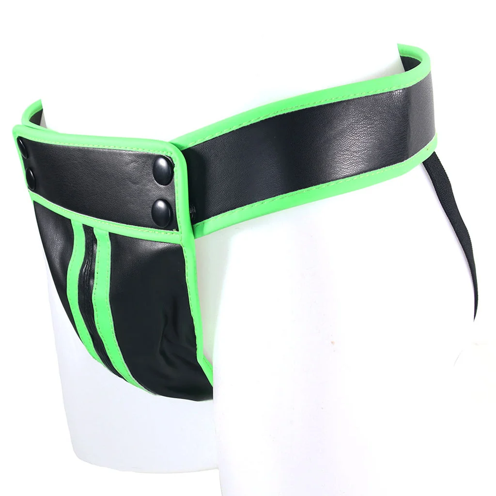 Ouch! Glow In The Dark Striped Pouch Jock Strap /M - Image 3