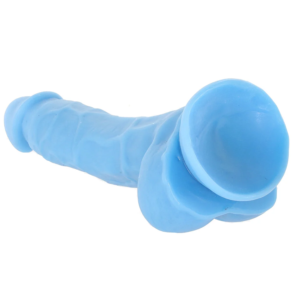 Neo 7.5 Inch Dual Density Cock with Balls in Blue - Image 5