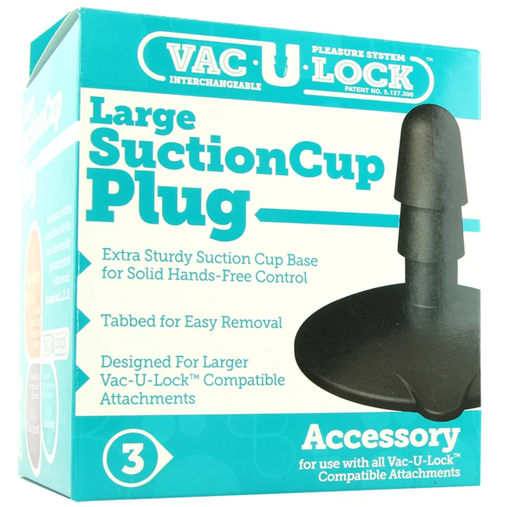 Large Vac-U-Lock Suction Cup Plug in Black - Image 6