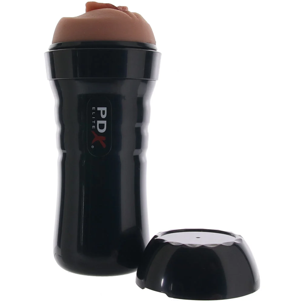 PDX Wet Pussies Super Luscious Lips Stroker in Brown – Image 3