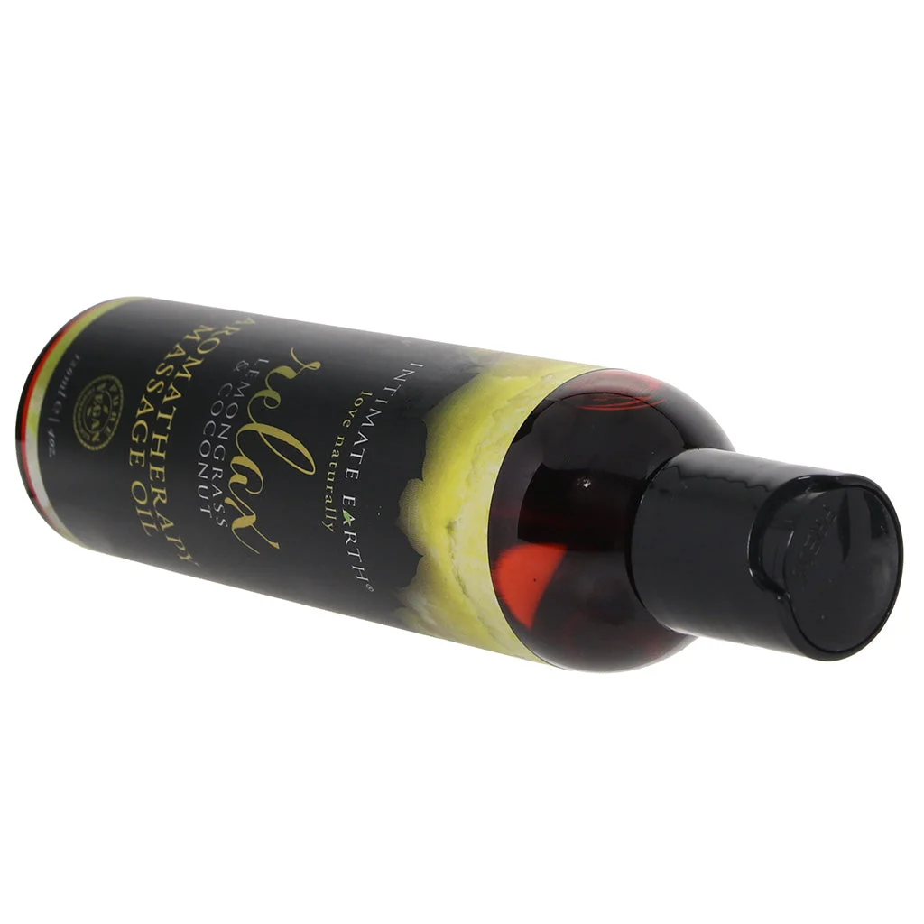 Relax Massage Oil 4oz/120ml in Lemongrass & Coconut - Image 2