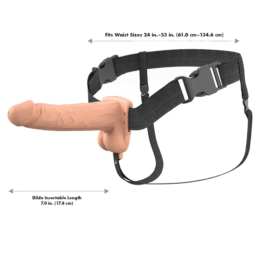 Fantasy X-tensions 7 Inch Hollow Strap-On Vibe in Light – Image 8