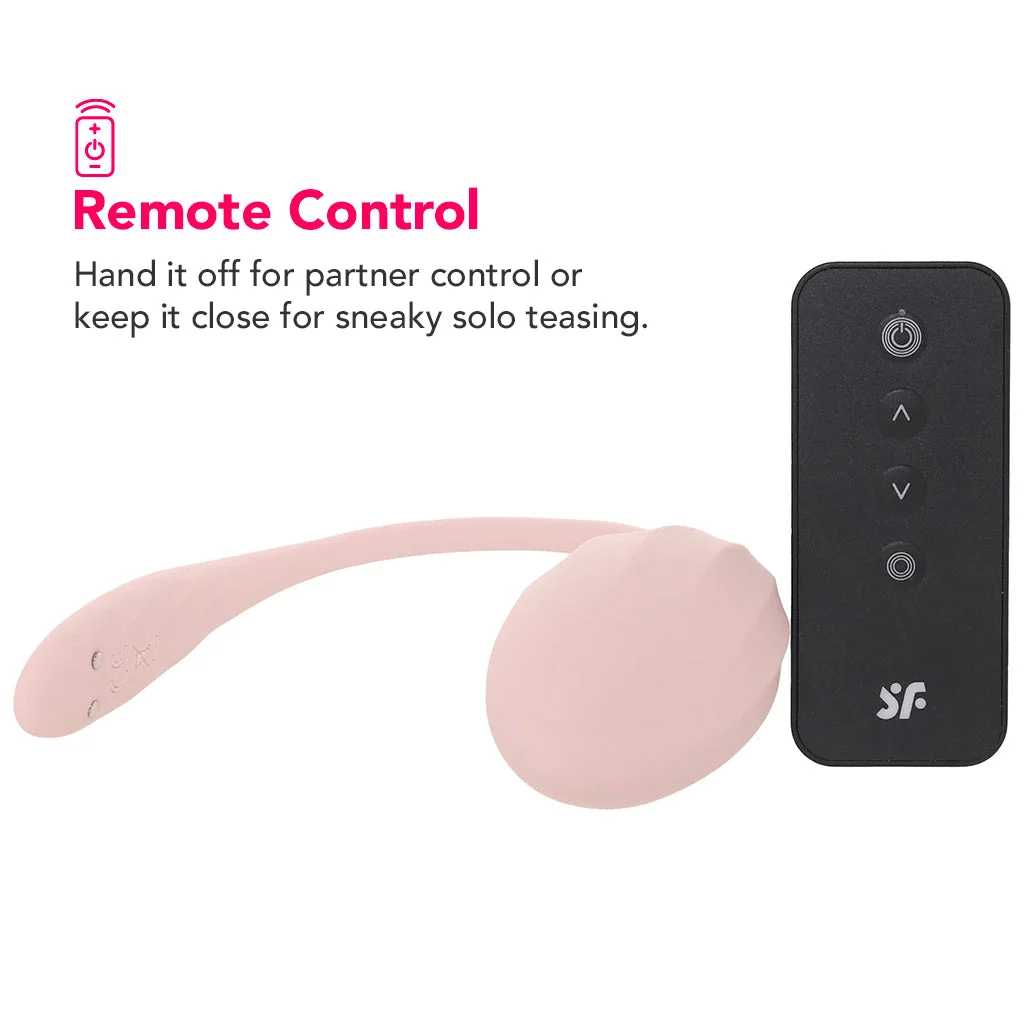 Satisfyer Ribbed Petal Wearable Vibe in Rose – Image 3
