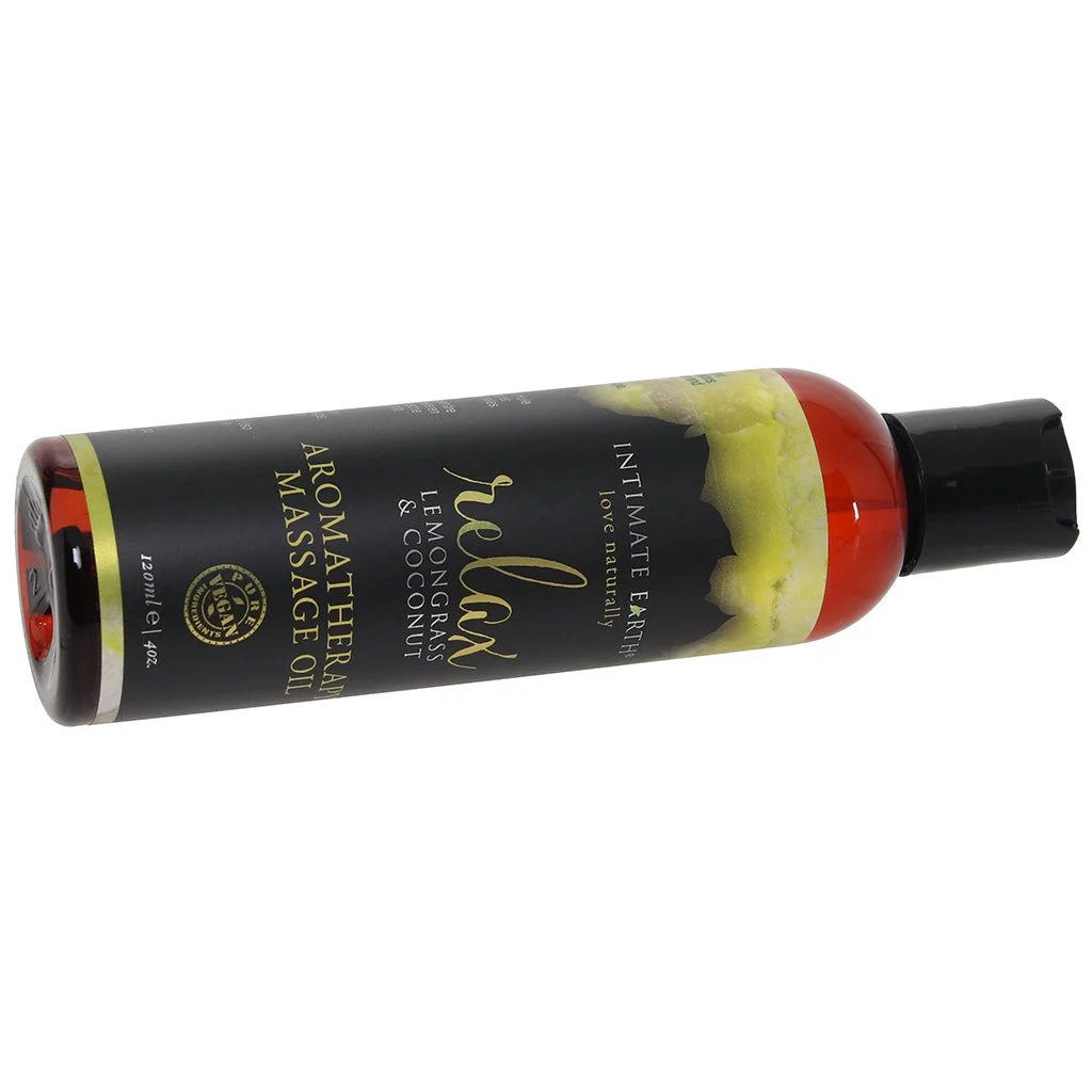 Relax Massage Oil 4oz/120ml in Lemongrass & Coconut - Image 7