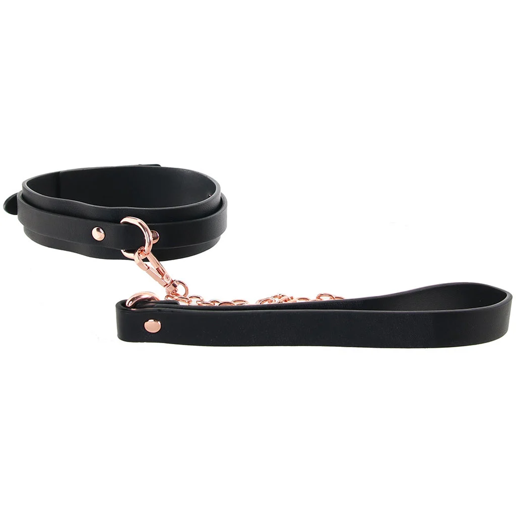 Bondage Couture Collar & Leash in Rose Gold - Image 3