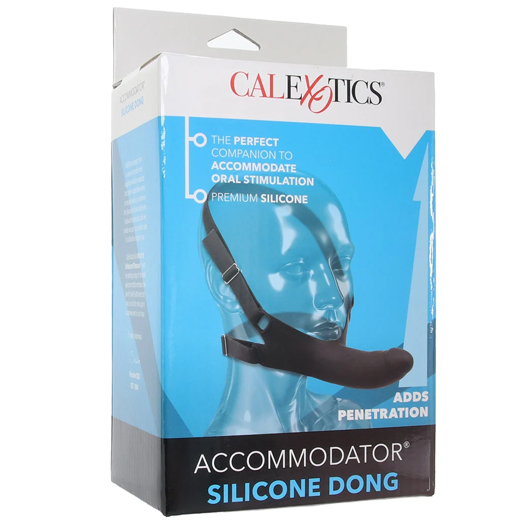 Accommodator Silicone Chin Strap Dildo in Black – Image 6